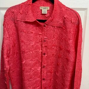 Travel Smith Shirt/Over shirt  Peachy pink Size L